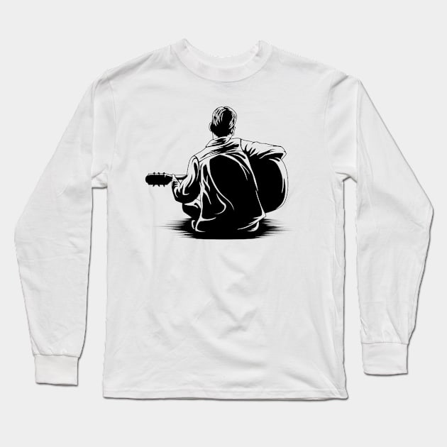 Guitar play the music professional art Long Sleeve T-Shirt by Tshirtstory